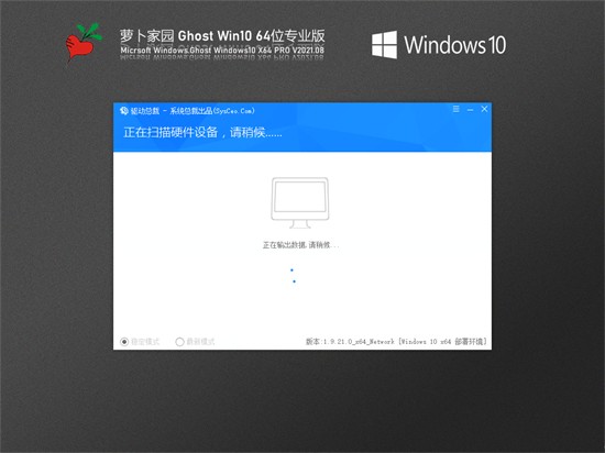 萝卜家园一键装机win10纯净版 v2022