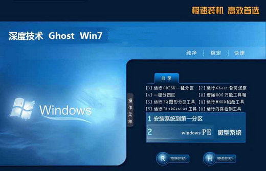 深度技术win7 32位 2013 06旗舰版