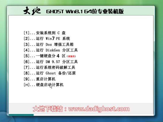 大地ghost win8.1 64位专业装机版 V2018.06系统