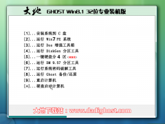 大地ghost win8.1 32位专业装机版 V2018.01系统下载