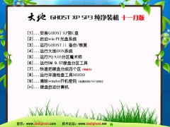 大地ghost xp sp3 纯净装机版 V2016.11系统下载