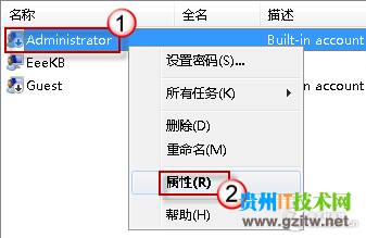 打开Administrator属性