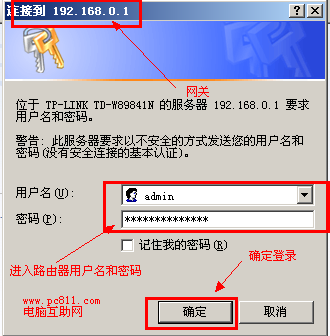 路由器登录界面